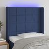 VidaXL LED Headboard Bedroom Furniture Single Bed Accessory Headboard Bed Frame Interior Blue 3124036