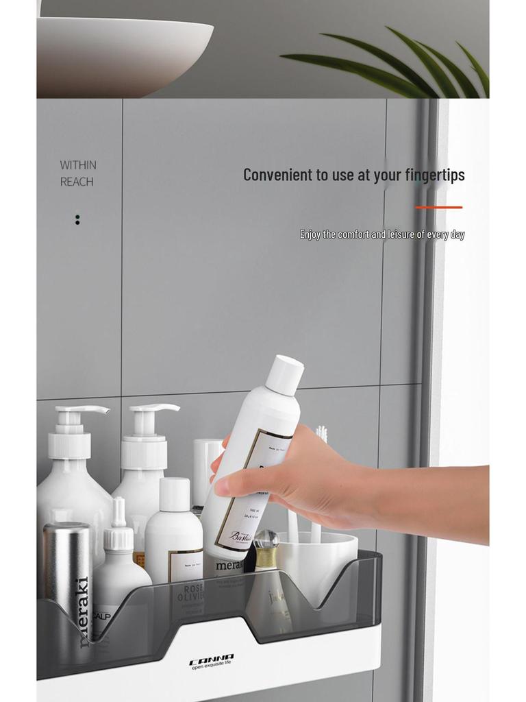 Настенный органайзер для душа и полка для хранения без сверления