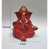 Terracotta Red Gaddi Ganesha for Car Dashboard Home Decor Gifting Diwali Birthday Festivals