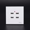 USB DC 2/3/4/6 портов 5V 3.1A Электрическая настенная зарядная станция Розетка Панель с розетками и переключателем Адаптер питания Вилка