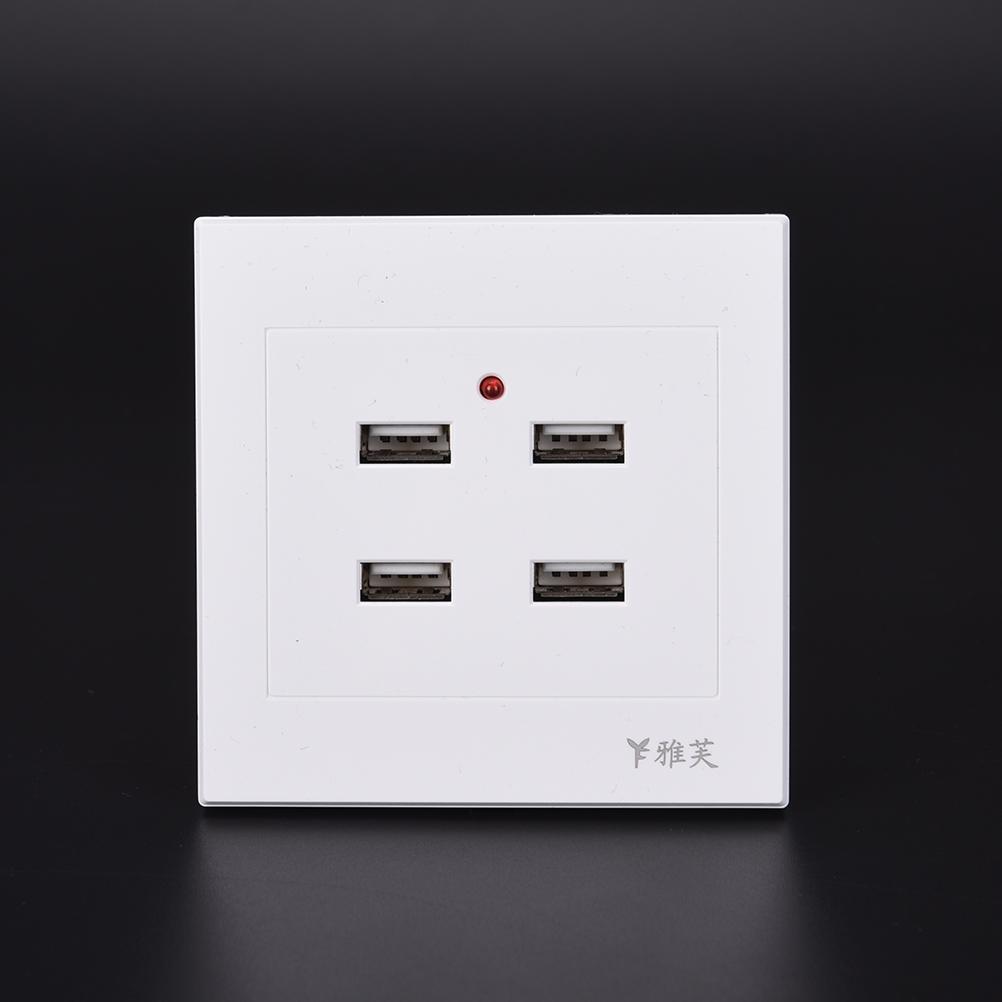 USB DC 2/3/4/6 портов 5V 3.1A Электрическая настенная зарядная станция Розетка Панель с розетками и переключателем Адаптер питания Вилка