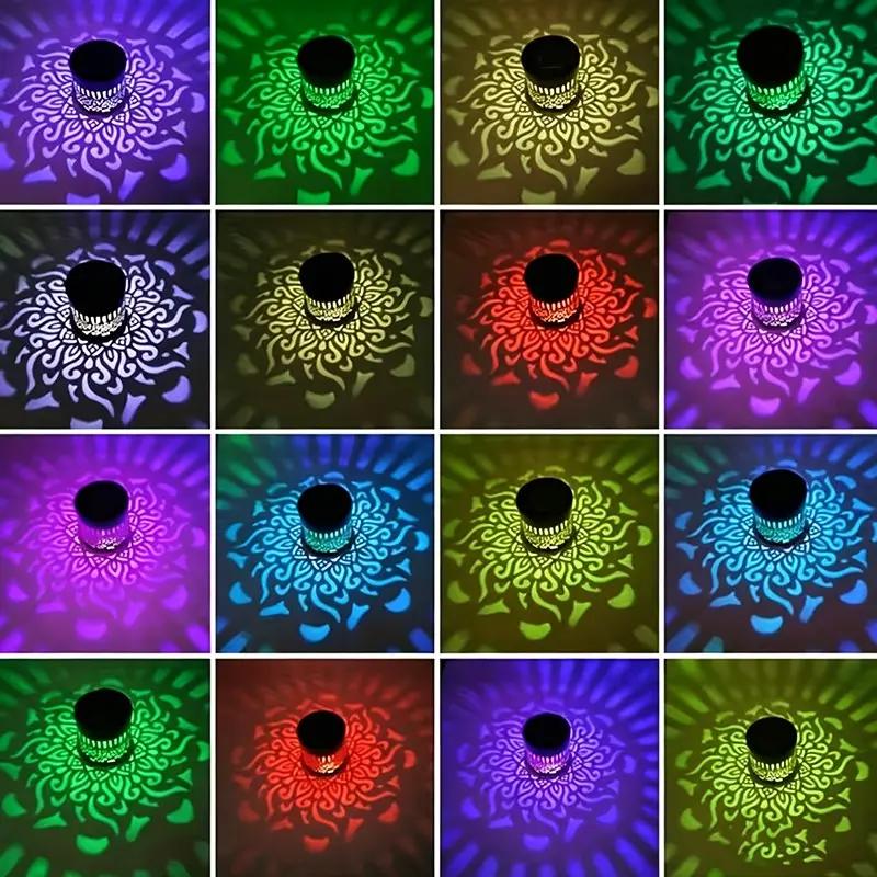 Солнечный проектор мандалы, настенные светильники, водонепроницаемый металлический светильник для забора, уличное украшение для сада, патио, заднего двора, внутреннего двора