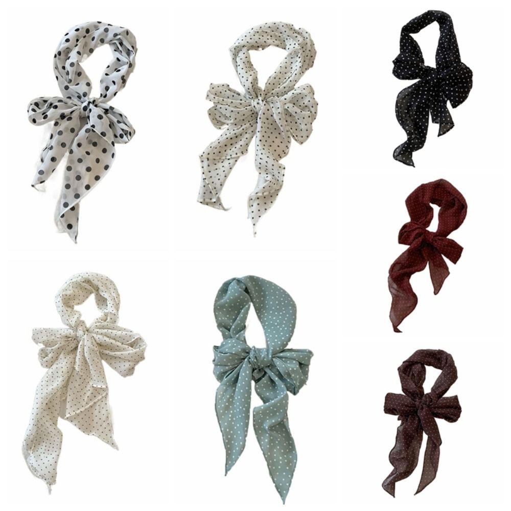 Printed Polka Dot Scarf Ribbon Long Scarves Retro Scarf Headband  Dressing Decoration