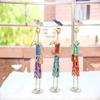 Set of 3 Pcs Handmade Metal Fashion Dolls with Umbrella Decorative Showpiece Items for Home Decor 30.48 Cm