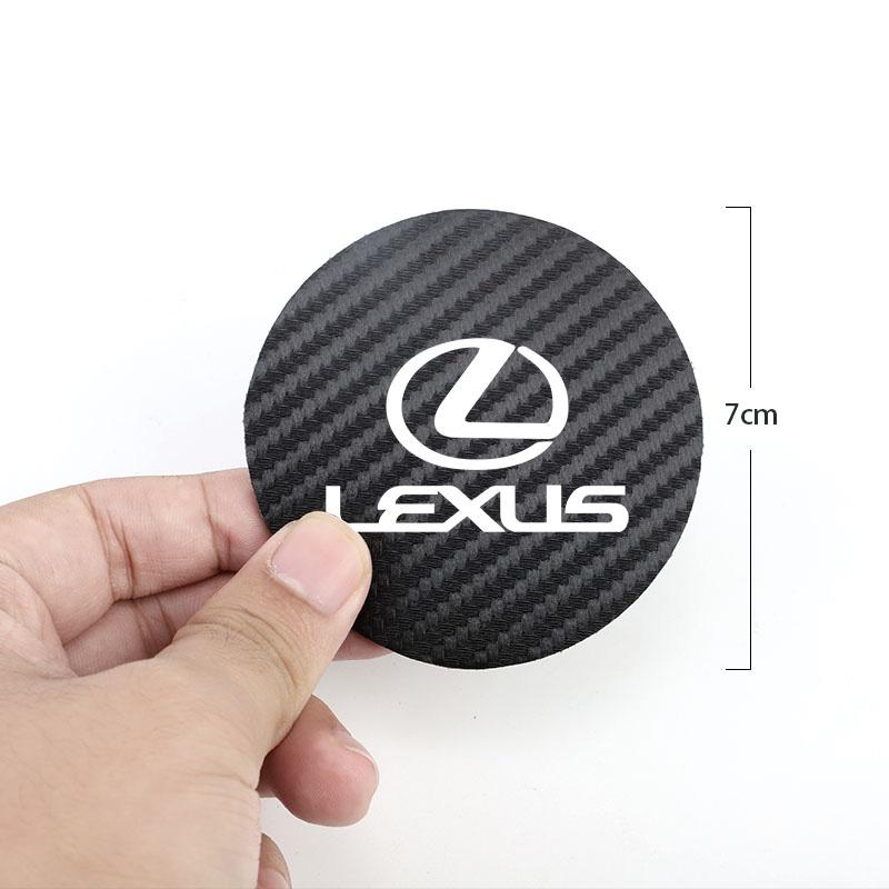 2Pcs Leather Car Cup Holder Mat Anti Slip Coaster For Lexus F-SPORT ES RX NX LS UX LM LX GX LC RZ IS CT GS RC HS SC TX LBX IS300 AET1