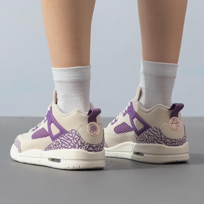 Air Jordan Spizike Low GS Let's Play Legend Light Brown Violet Dust Sail Crimson Tint FQ3950-200