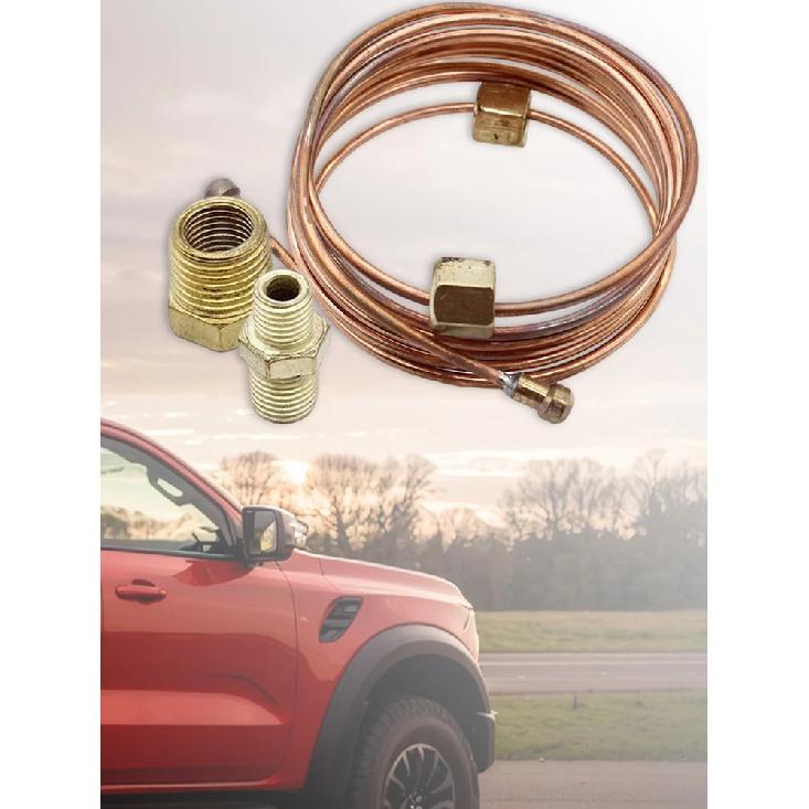 72 Inch Mechanical Oil Pressure Gauge Line Tubing Kit with Fittings Pressure Gauge Modification Accessories