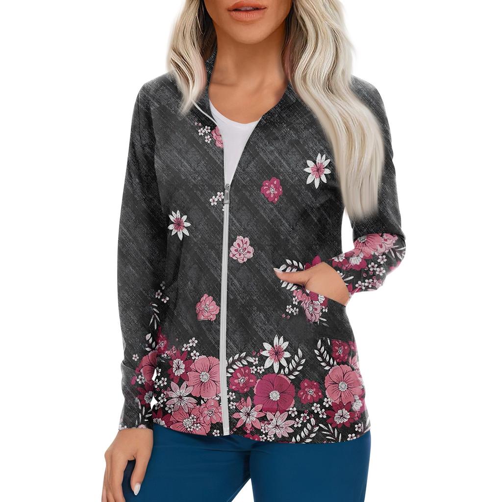 Женский однобортный защитный комбинезон с длинным рукавом и карманом, рабочий воротник-стойка, кардиган, куртка, топ