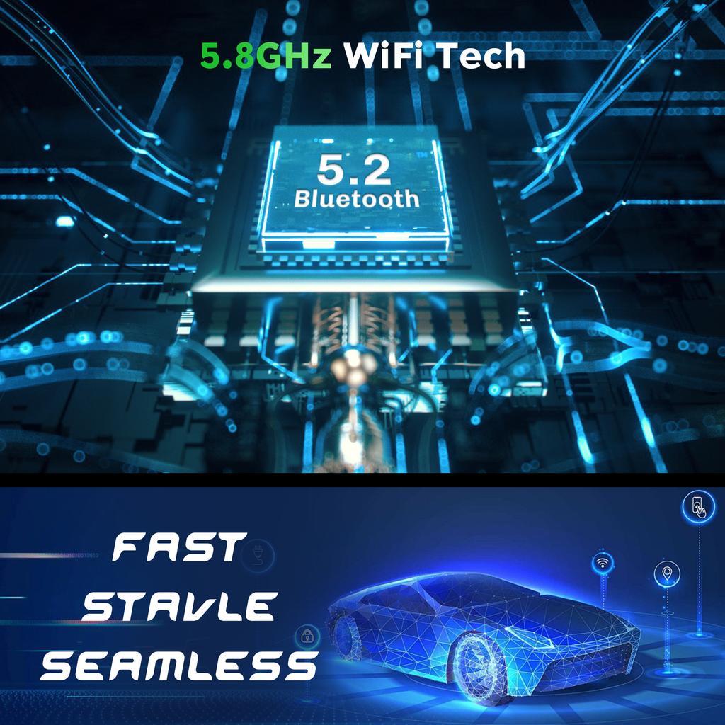 MMB Mini Wired to Wireless CarPlay Adapter Wireless Android Auto Dongle FOTA Upgrade Wifi BT5.2 USB Plug and Play Auto Connect