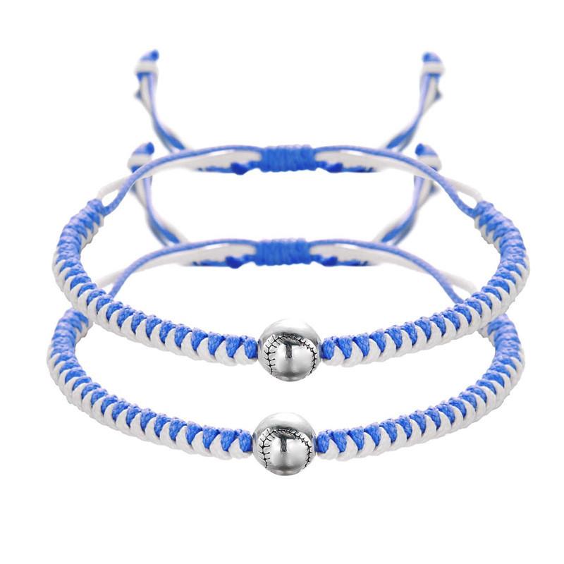 Color Blocking Handmade Adjustable Woven Cord Bracelets With Resin Beads For Womens Gift