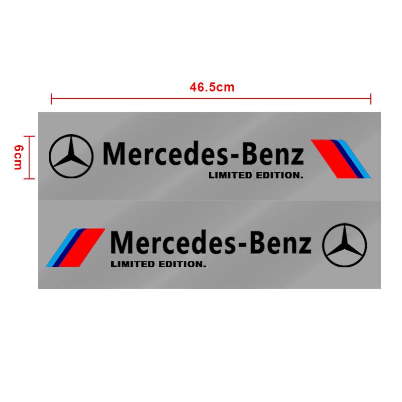 CRY1 2pcs Car Side Door Sticker Badge Decal Decoration Car Styling For Mercedes Benz W205 W177 W212 W213 W221 W220 W176 ML G63 E63
