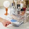 Dustproof Cosmetic Storage Box for Bathroom Counter: Lipstick & Skincare Organizer.