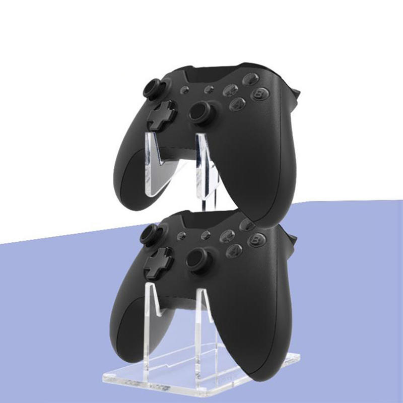 Подставка для геймпадов с держателем для наушников Прозрачный 2-ярусный органайзер для игровых аксессуаров Стойка для хранения 1/2 геймпадов PS5 PS4