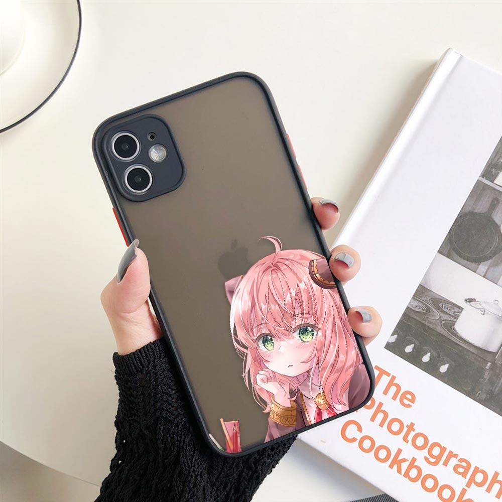 Матовый чехол для iPhone 11 12 13 14 Pro Max XR X 8 7 Plus Pro XS Mini Skin Feeling Cover Funda Coque Shell Capa Anime Spy X Family