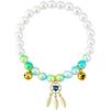 Pearl Cat Collar with Bell Rhinestones Teardrop Pet Necklace for Small Dog Colorful Pearls Elastic Charm Collar for Cats Puppy Wedding Party Dress