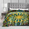 Colorful Mandala Pattern blanket with Intricate Floral Design for   blanket, suitable for use in the bedroom, living room, on the sofa