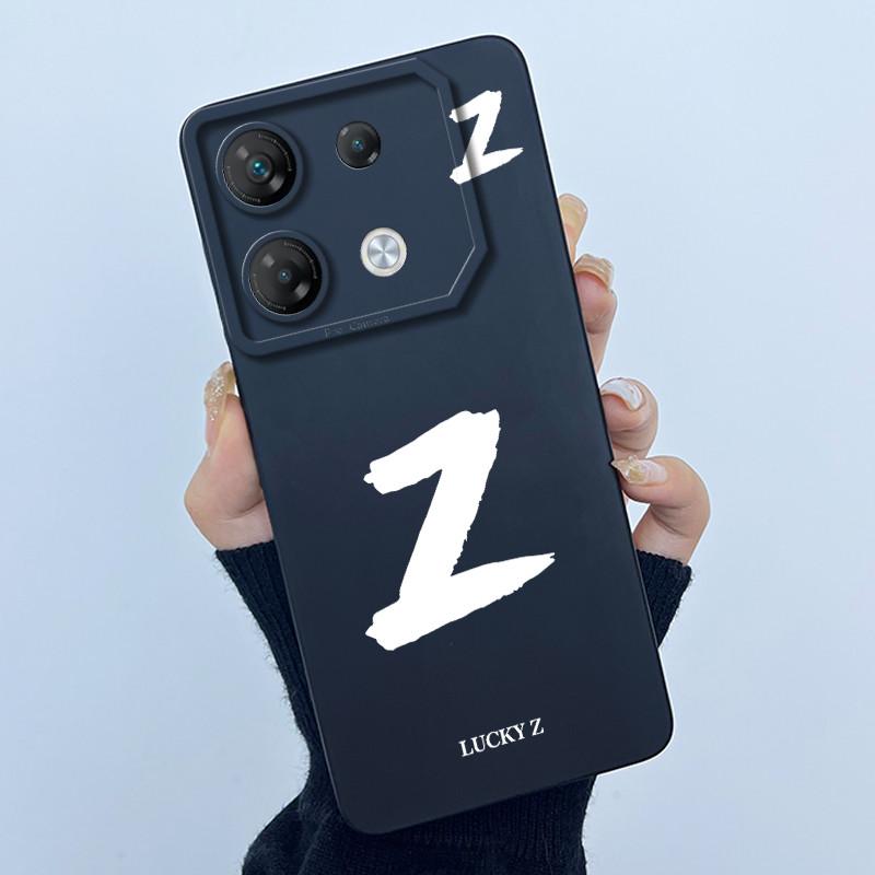 Чехол для телефона Infinix GT 10 Pro X6739 Счастливой начальной буквой Матовый мягкий силиконовый чехол для InfinixGT 10Pro GT10 Pro Чехол