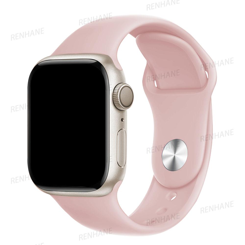 Силиконовый ремешок для Apple Watch Band 45 мм, 44 мм, 40 мм, 41 мм, 42 мм, 38 мм, 49 мм, браслет iwatch series 8 7 se 3 4 5 6 Ultra Band