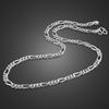 Fashion 100% 925 Sterling Silver Men's Necklace Pendant Cuban Link Chain 6 Mm22" Silver Male Jewelry Gifts for Man