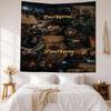 Gothic Illustrations Custom Your Name Wall Decor Tapestry Art For Pet Memorial Birthdaywedding Party Backdrop Family Gift