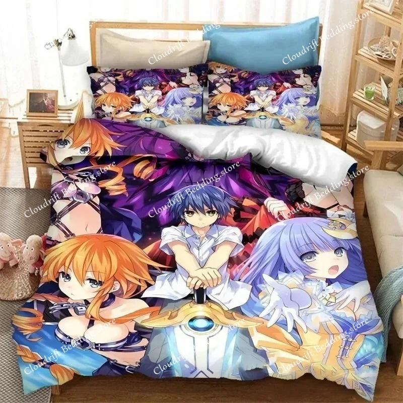 Аниме Date A Live Комплект постельного белья для мальчиков и девочек Размер Twin Queen Пододеяльник Наволочка Постельное Белье Детское Взрослое Мода Домашний текстиль Покрывало