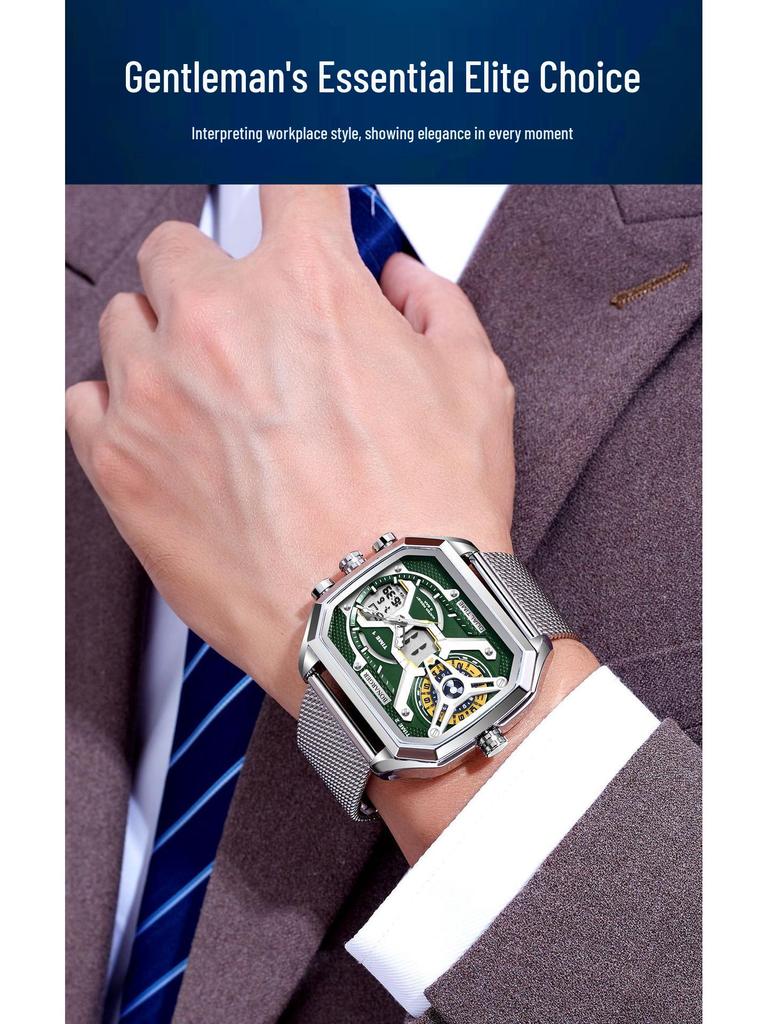 Трансграничные мужские многофункциональные водонепроницаемые спортивные часы - европейский и американский стиль