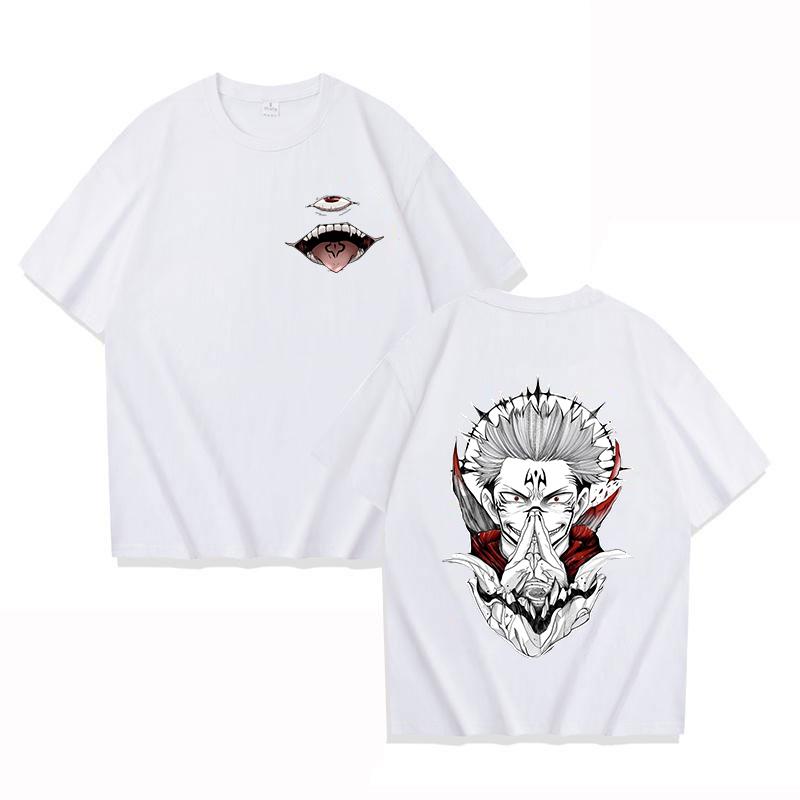 Fashion Ryomen Sukuna Print T Shirt Anime Hip Hop Short Sleeve Men Women Summer Cool Casual Outdoor T Shirts Tops