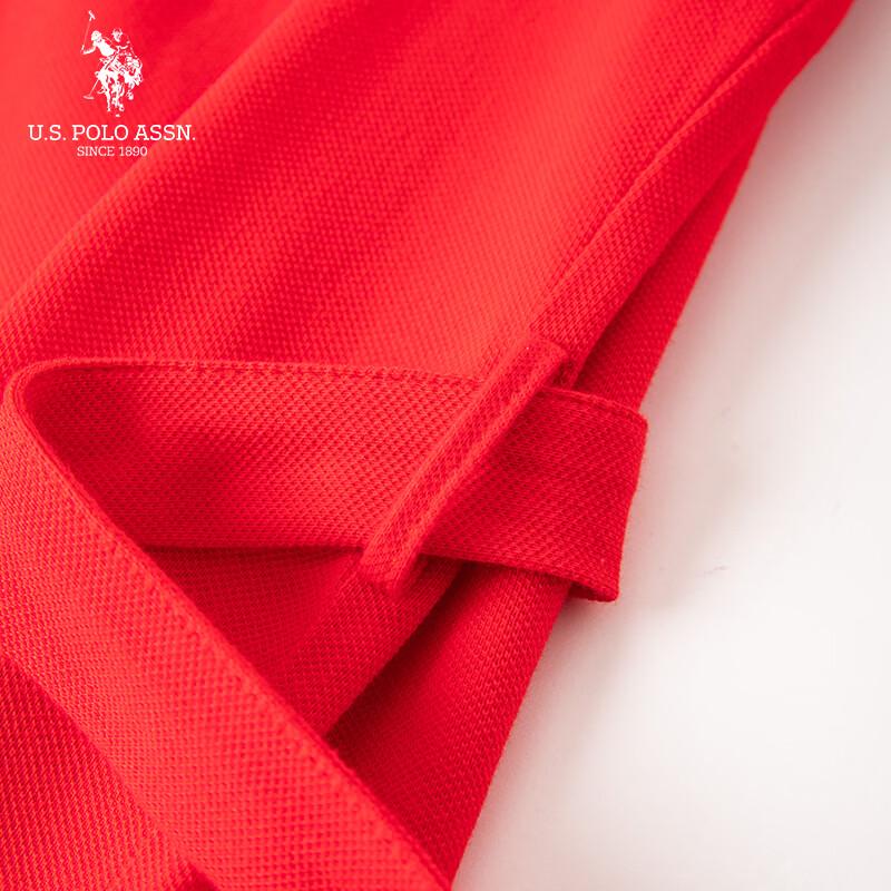 U.S. Polo Assn. Женское платье-поло миди с коротким рукавом
