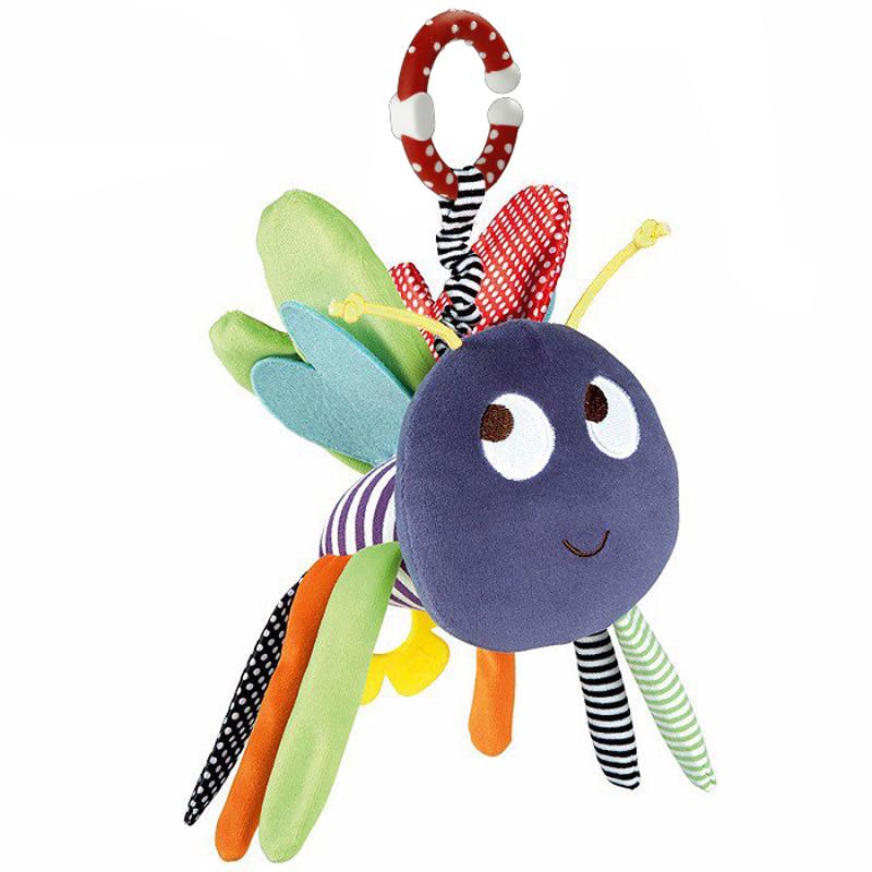 Погремушки 0 м + новая детская плюшевая игрушка, красочная пчелиная кроватка, подвесное кольцо для кровати, игрушка-колокольчик, мягкая детская погремушка, ранняя развивающая кукла для младенцев