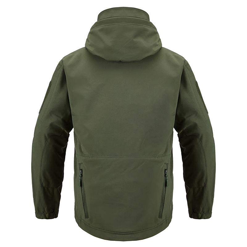 Men's Waterproof Tactical Camouflage Softshell Jacket Tactical Jacket Combat Hoody Coat Winter Fleece Jacket