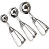 3PCS Ice Cream Scoops Set Sharp Blade Ball,Thickend Gear Design,Washable Ice Cream Scoop for Fruits Meatball Baking Party 6