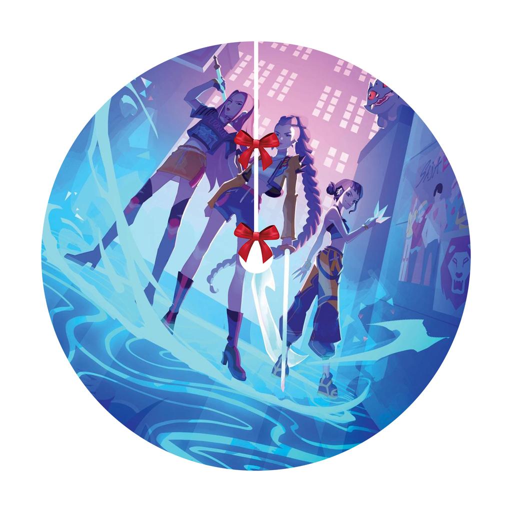 Christmas Tree Skirt Decoration For Home Xmas Tree Decorations Skirt Ornament Festive Holiday Party Decorations Indoor Outdoo 120cm