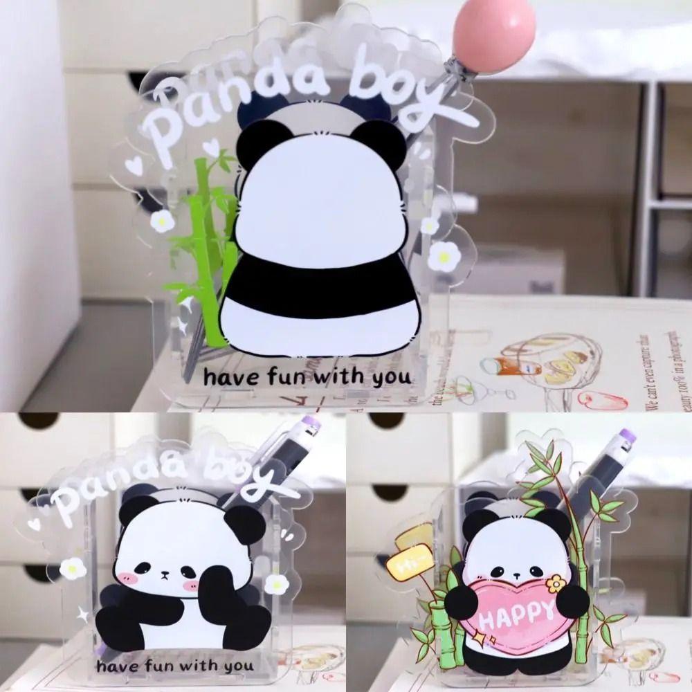 Creative Stationery Storage Box Exquisite Makeup Brush Storage Bucket Panda Pen Holder Student