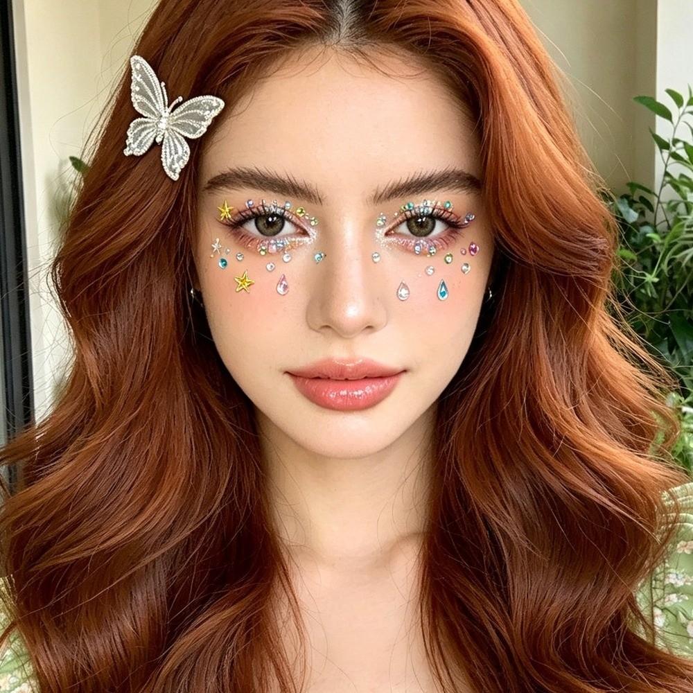 Makeup Face Eye Jewels Sticker with Adhesive Backing Crystal Gem Sticker Christmas Party