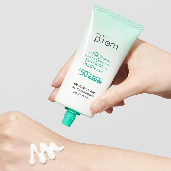Make P:REM Солнцезащитный крем UV Defense Me No Sebum 50 мл SPF50+ PA++