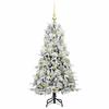 Artificial Foldable Christmas Tree White 120 cm PE and PVC