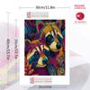 Two raccoons Pattern  3pcs 100% Round Full Drill 5D DIY Diamond Painting Embroidery Cross Stitch Rhinestone Décor