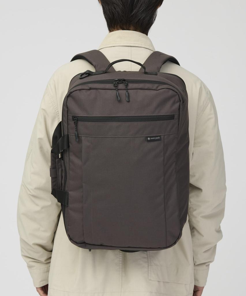 Everyday Use Business Bag Shoulder Dark Brown 28L [Snow Peak] 3-way (Handheld, Bag)