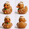 1/3Pcs Duck Ornament Handmade Texture Festive Christmas Decoration with Gift Bowknot Crutch Decor Xmas Duck Statue