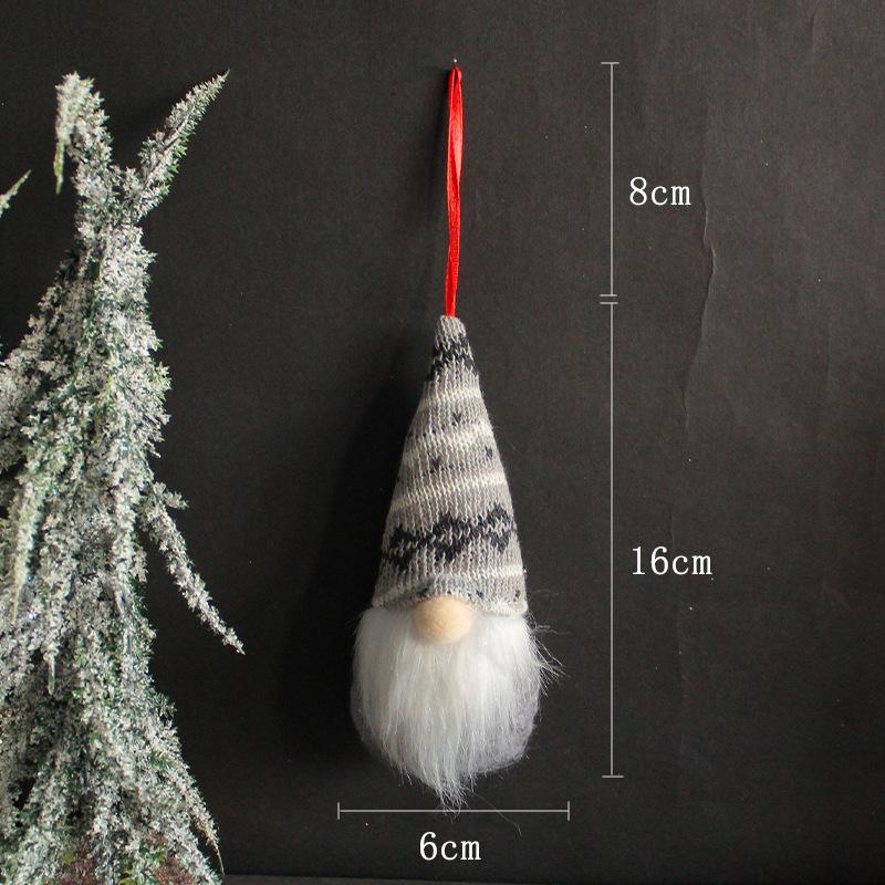 Рождественские украшения, вязаная шерстяная кукла «Лесной человек», маленькая подвеска, безликая кукла, украшение на рождественскую елку, подвеска