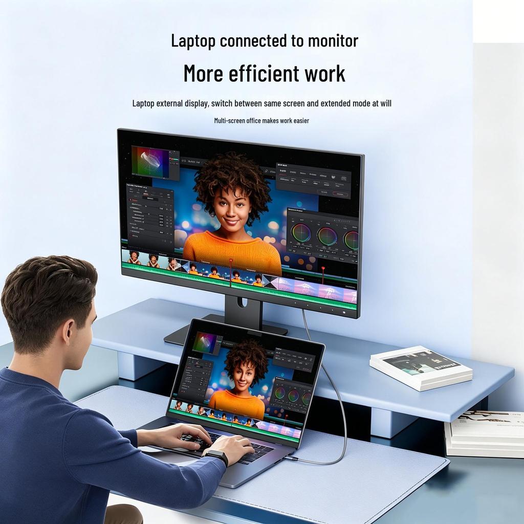 Кабель Type-C на HDMI 4K60Hz для зеркалирования экрана телефонов, ноутбуков, телевизоров