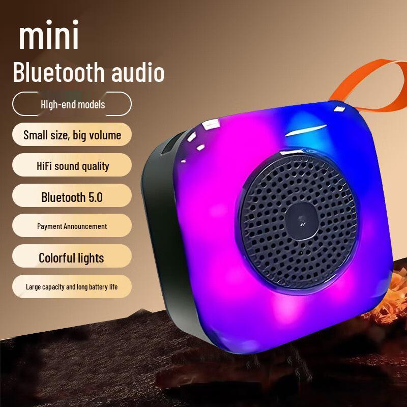 Компактная Bluetooth-колонка X16 с семицветной подсветкой и слотом для карт для использования на улице