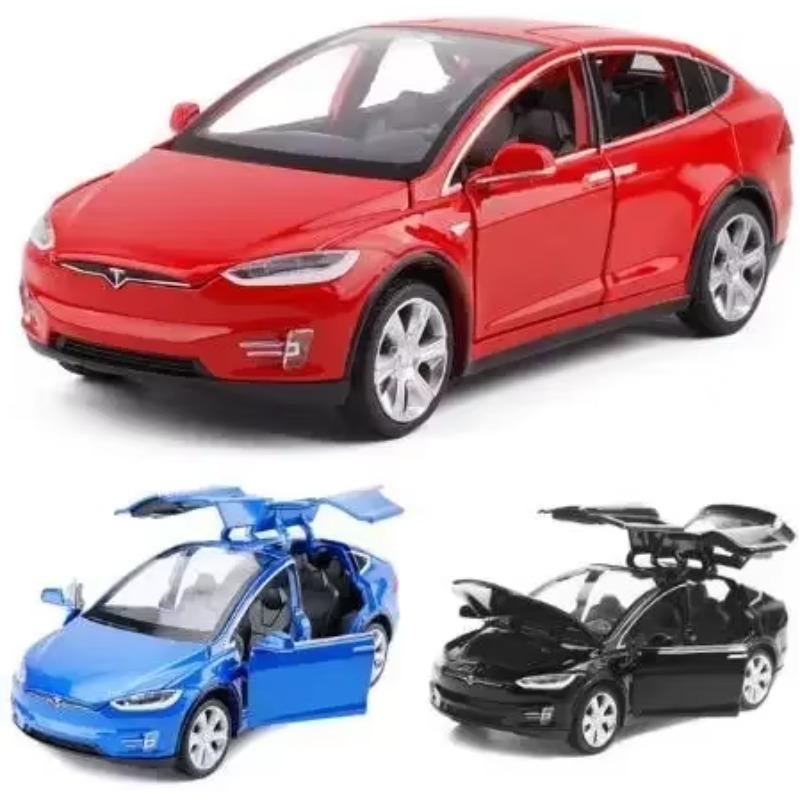 1:32 Модель X Модель S Сплав Модель автомобиля Литые под давлением Металлические Игрушечные транспортные средства Модель автомобиля Симуляция Звук и свет Коллекция Детский подарок