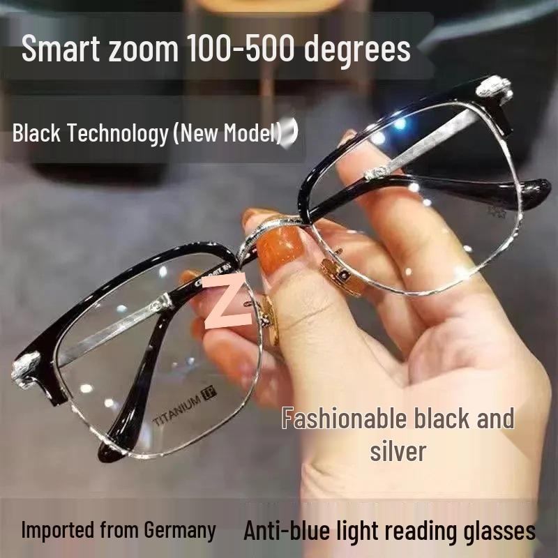 Умные очки для чтения с защитой от синего света и функцией Smart Zoom - Автоматическая регулировка диоптрий для мужчин и женщин