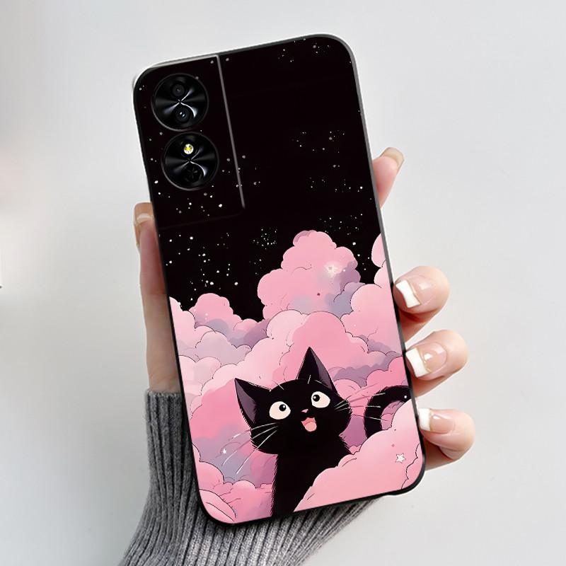 Новый Популярный Чехол Для Телефона Для TCL 50 SE/40 NxtPaper 4G Чехол Красивый Дизайн Серебряный Пляж Ударопрочный Мягкий Силикон Черный Корпус
