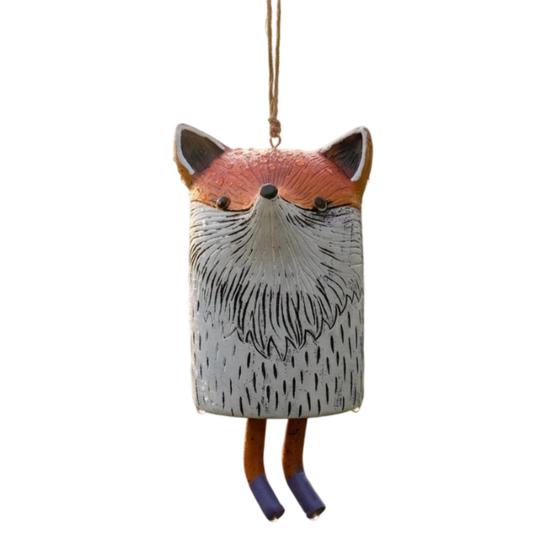 Versatile Four Seasons Decorations Handmade Whimsical Animal Wind Chime, Hand Painted Resin Woodland Hanging Decor Rustic Garden Charming Housewarming