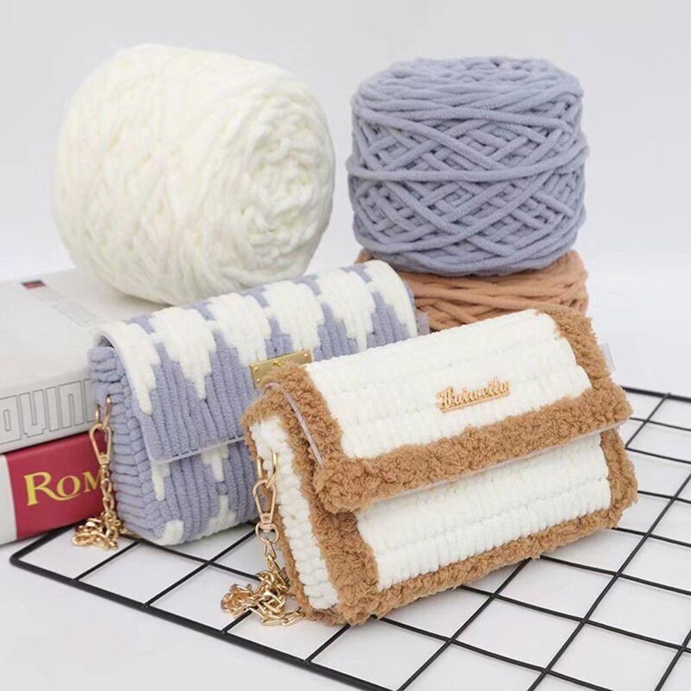 Пряжа для вязания крючком из акрила ручной работы 190 г, цветная тканая нить Ice Strip Line, мягкая шерстяная пряжа для вязания крючком