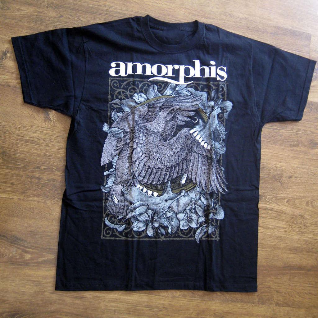 26 Amorphis Музыкальная футболка для поклонников Черная хлопковая футболка унисекс всех размеров
