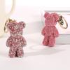 Изысканный мультяшный брелок с медвежонком из страз, животное, подвеска-медведь для сумки, металлические украшения, брелок для ключей автомобиля, для девочек