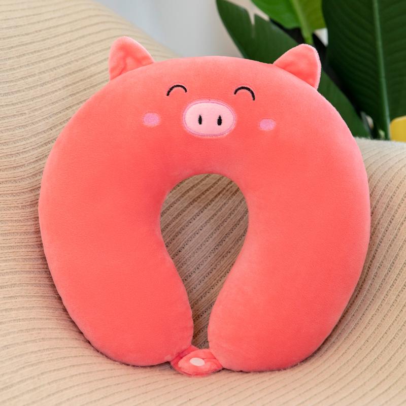 Cartoon pp cotton u-shaped pillow boutique embroidery soft pp cotton filled cute u-shaped pillow lunch break pillow